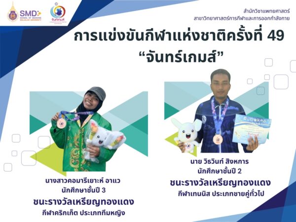 นักศึกษาผู้มีความสามารถด้านกีฬาได้เข้าร่วมการแข่งขันกีฬาแห่งชาติ “จันท์เกมส์” ณ จังหวัดจันทบุรี