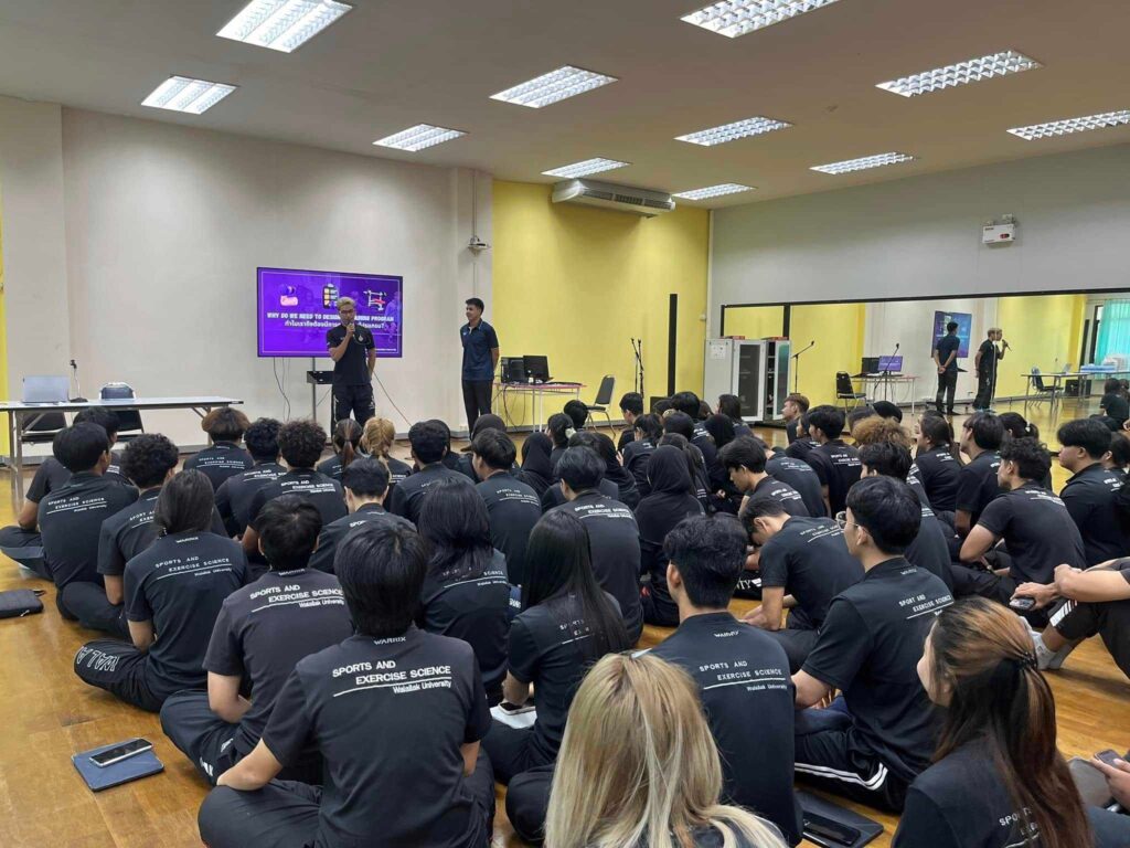 โครงการเสริมทักษะวิชาชีพของนักศึกษาหลักสูตรวิทยาศาสตรบัณฑิต สาขาวิทยาศาสตร์การกีฬาและการออกกำลังกาย พัฒนาศักยภาพด้านการจัดโปรแกรมการฝึกซ้อมสำหรับนักกีฬาเพื่อการแข่งขัน