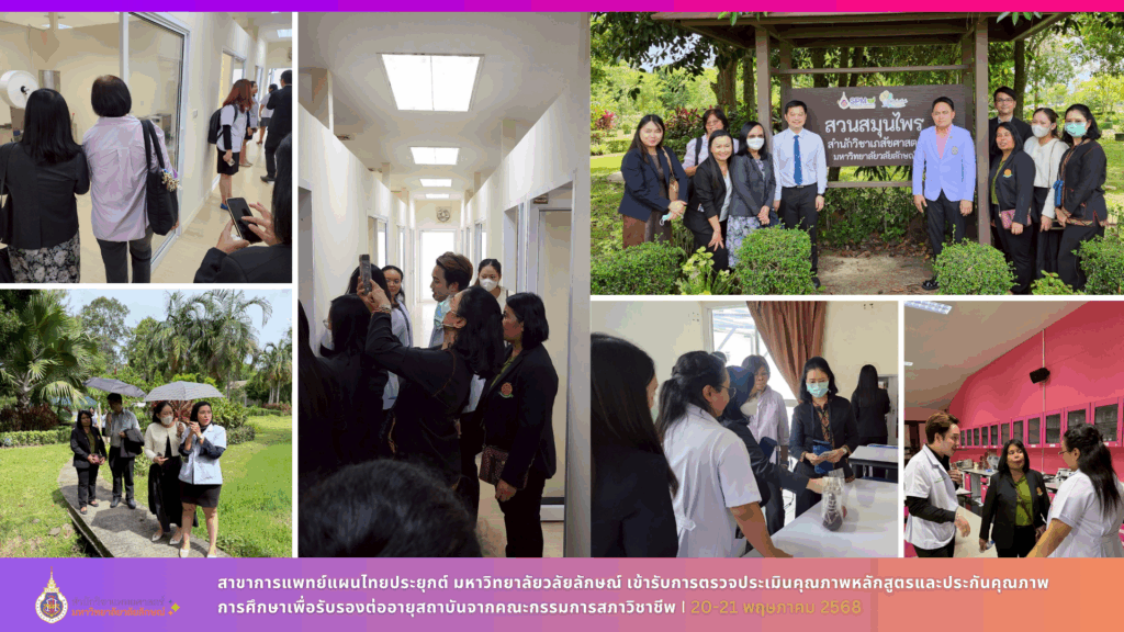 สาขาการแพทย์แผนไทยประยุกต์ มหาวิทยาลัยวลัยลักษณ์ เข้ารับการตรวจประเมินคุณภาพหลักสูตรและประกันคุณภาพการศึกษาเพื่อรับรองต่ออายุสถาบันจากคณะกรรมการสภาวิชาชีพ