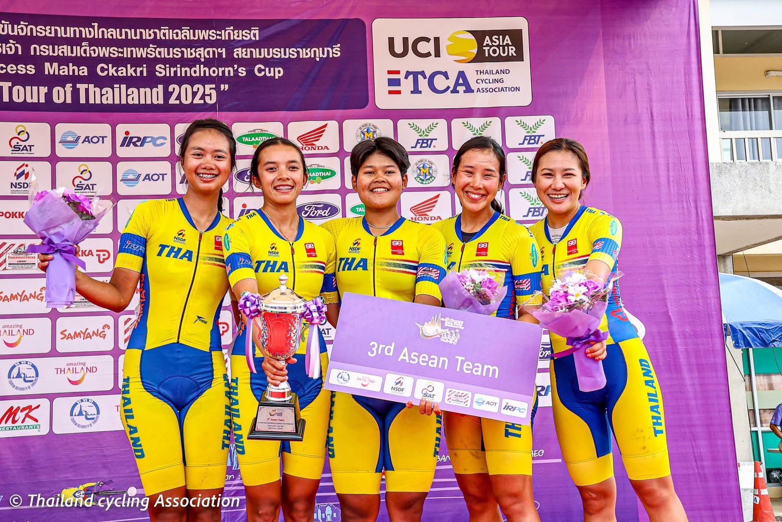 A medical student distinguished herself by securing 3rd place with ASEAN team category at the Tour of Thailand 2025 cycling competition.