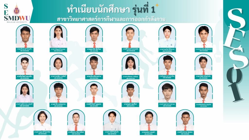 ทำเนียบนักศึกษาวิทยาศาสตร์การกีฬา รุ่นที่ 1